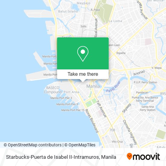 Starbucks-Puerta de Isabel II-Intramuros map