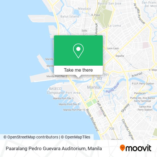 Paaralang Pedro Guevara Auditorium map