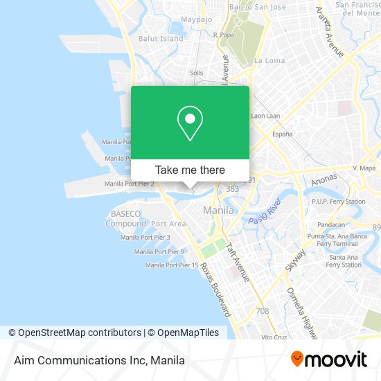 Aim Communications Inc map
