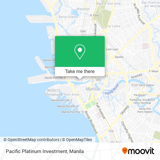 Pacific Platinum Investment map