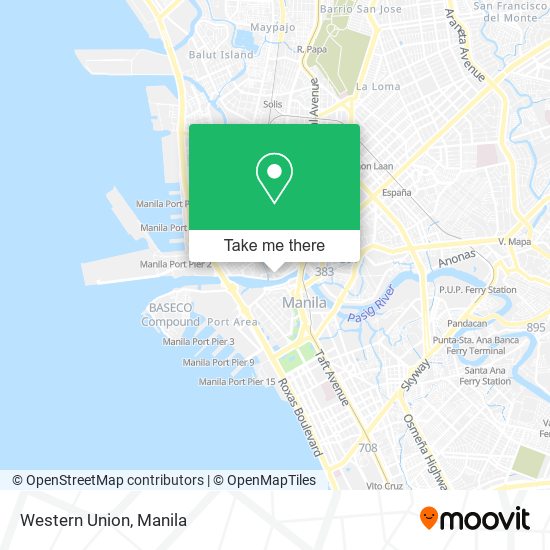 Western Union map