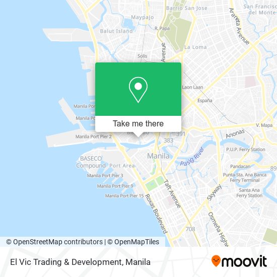 El Vic Trading & Development map