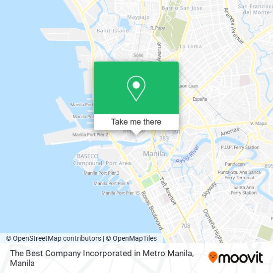 The Best Company Incorporated in Metro Manila map