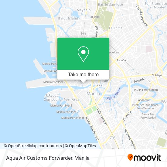 Aqua Air Customs Forwarder map