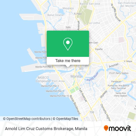 Arnold Lim Cruz Customs Brokerage map