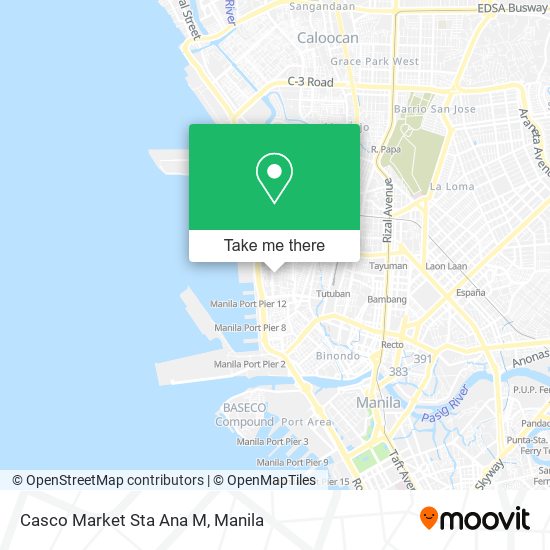 Casco Market Sta Ana M map