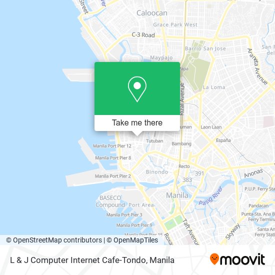 L & J Computer Internet Cafe-Tondo map
