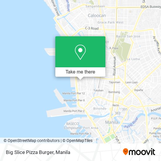 Big Slice Pizza Burger map