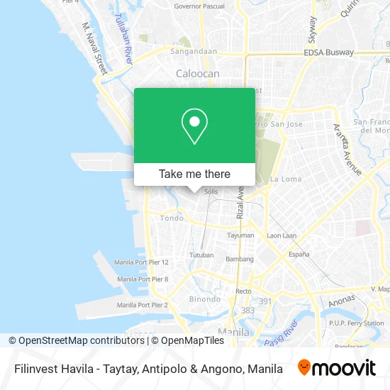 Filinvest Havila - Taytay, Antipolo & Angono map