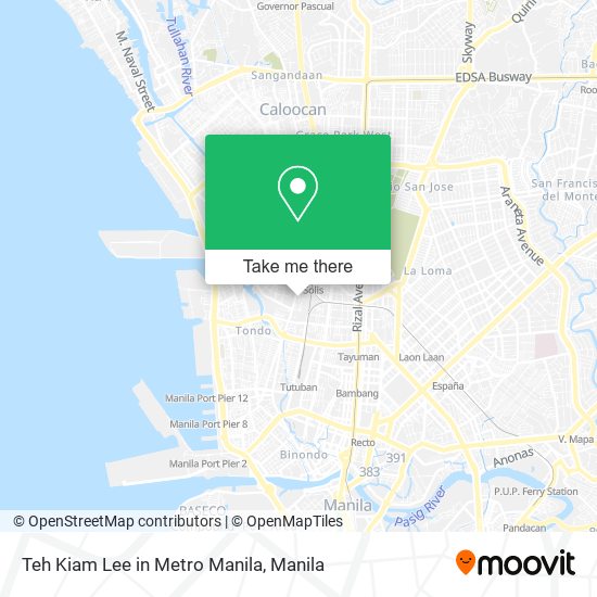 Teh Kiam Lee in Metro Manila map