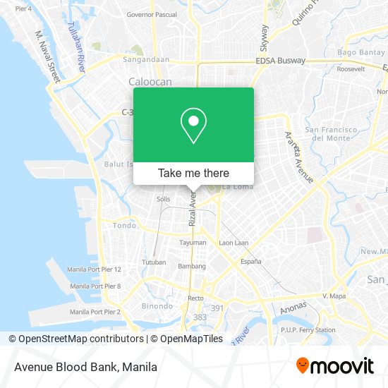 Avenue Blood Bank map