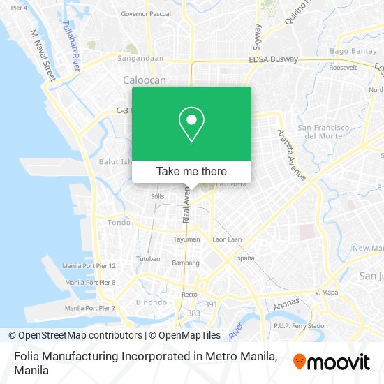 Folia Manufacturing Incorporated in Metro Manila map