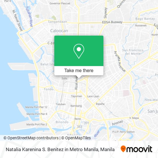 Natalia Karenina S. Benitez in Metro Manila map