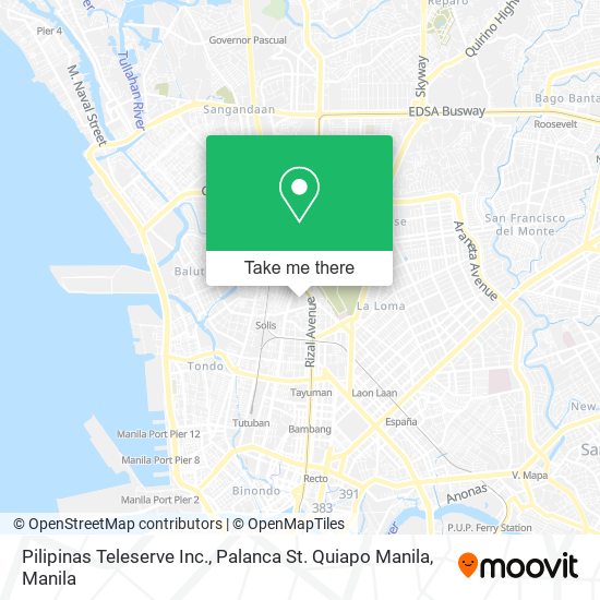 Pilipinas Teleserve Inc., Palanca St. Quiapo Manila map