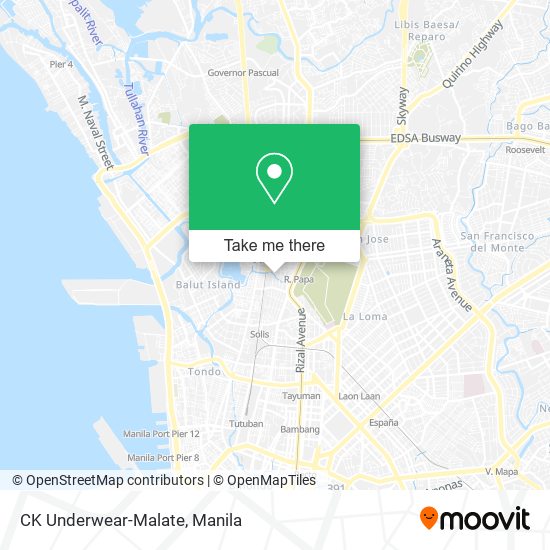 CK Underwear-Malate map