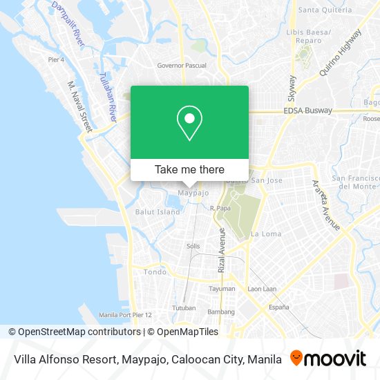 Villa Alfonso Resort, Maypajo, Caloocan City map