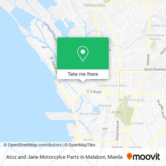 Atoz and Jane Motorcylce Parts in Malabon map