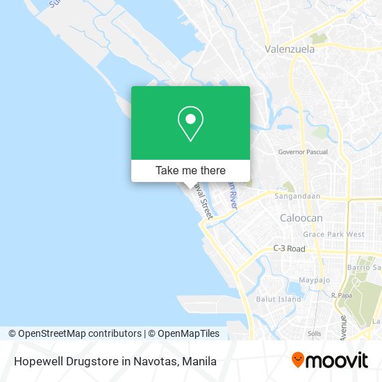 Hopewell Drugstore in Navotas map