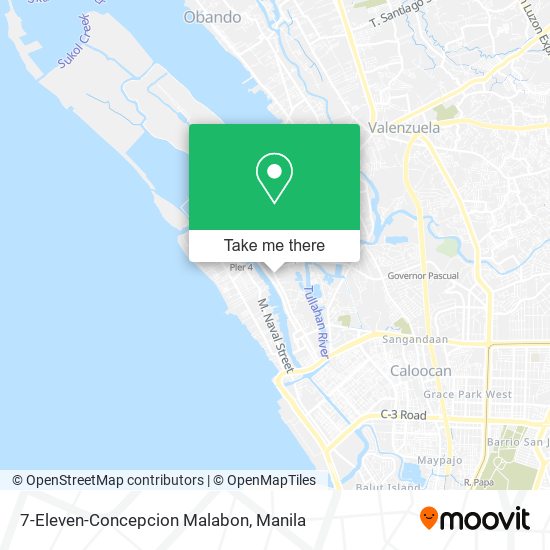 7-Eleven-Concepcion Malabon map
