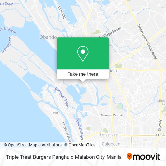 Triple Treat Burgers Panghulo Malabon City map
