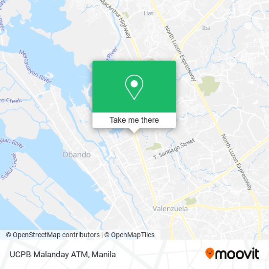 UCPB Malanday ATM map