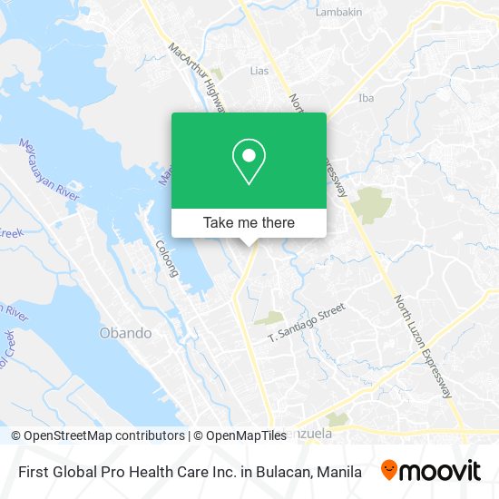 First Global Pro Health Care Inc. in Bulacan map