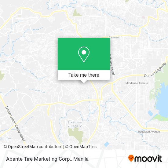 Abante Tire Marketing Corp. map