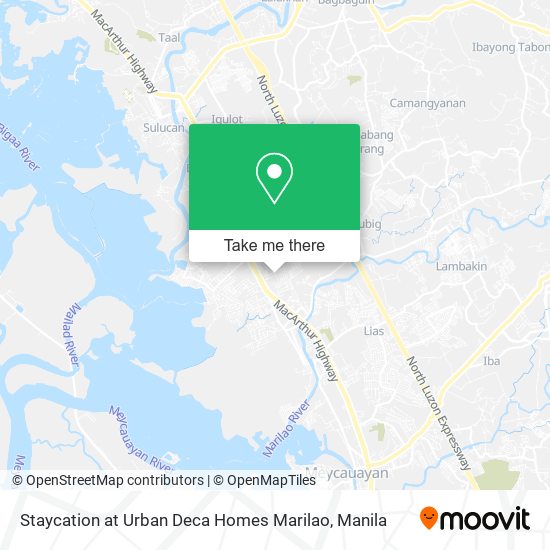 Staycation at Urban Deca Homes Marilao map