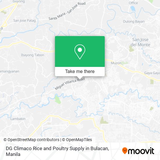 DG Climaco Rice and Poultry Supply in Bulacan map