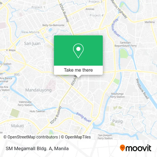 SM Megamall Bldg. A map