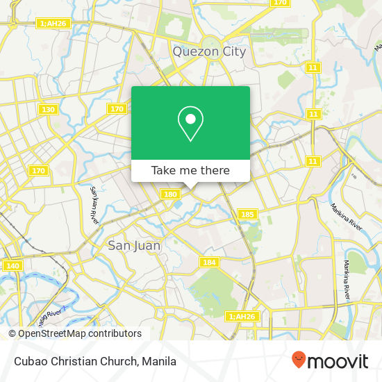 Cubao Christian Church map