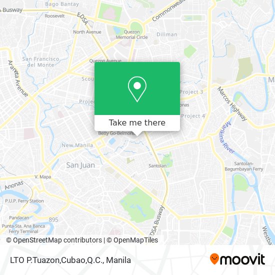 LTO P.Tuazon,Cubao,Q.C. map