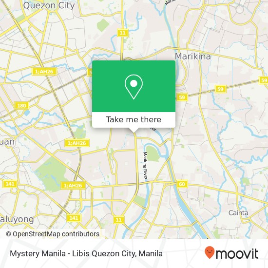 Mystery Manila - Libis Quezon City map