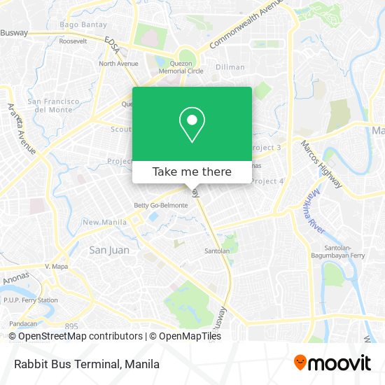 Rabbit Bus Terminal map