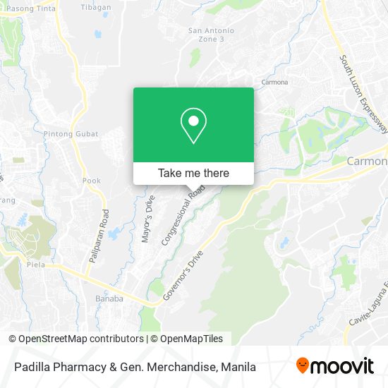 Padilla Pharmacy & Gen. Merchandise map