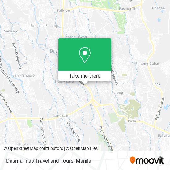 Dasmariñas Travel and Tours map