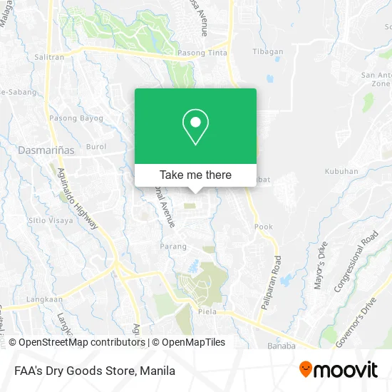 FAA's Dry Goods Store map