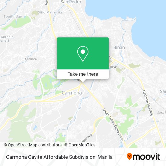 Carmona Cavite Affordable Subdivision map