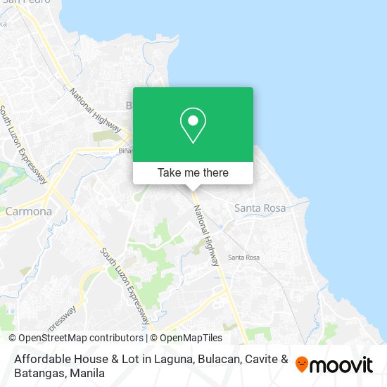 Affordable House & Lot in Laguna, Bulacan, Cavite & Batangas map