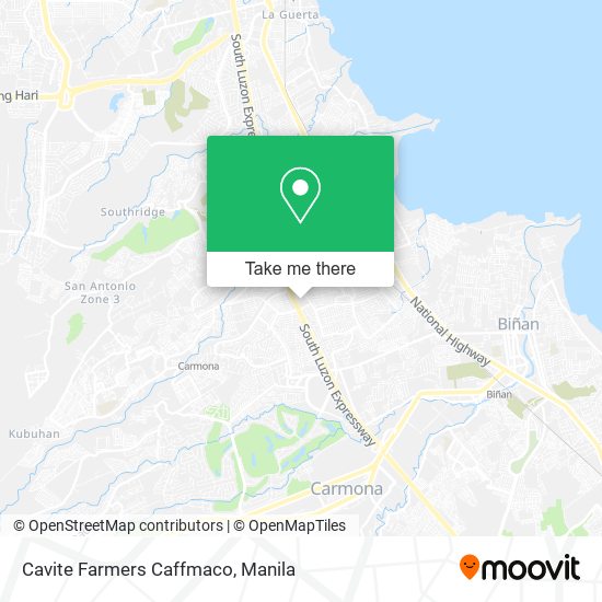 Cavite Farmers Caffmaco map