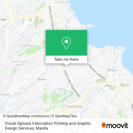 Visual Options Fabrication Printing and Graphic Design Services map