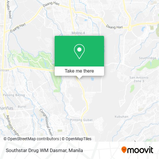 Southstar Drug WM Dasmar map
