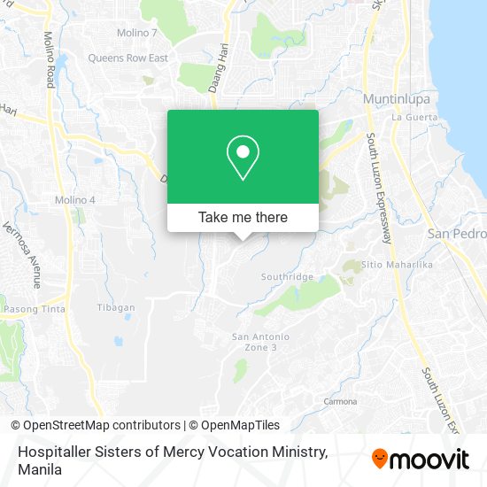 Hospitaller Sisters of Mercy Vocation Ministry map