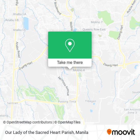 Our Lady of the Sacred Heart Parish map
