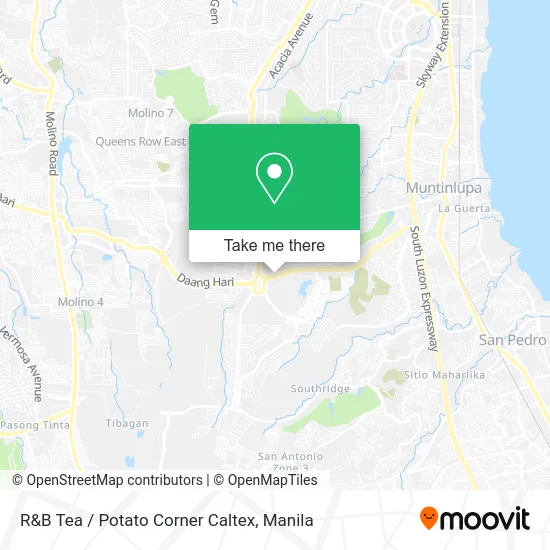 R&B Tea / Potato Corner Caltex map