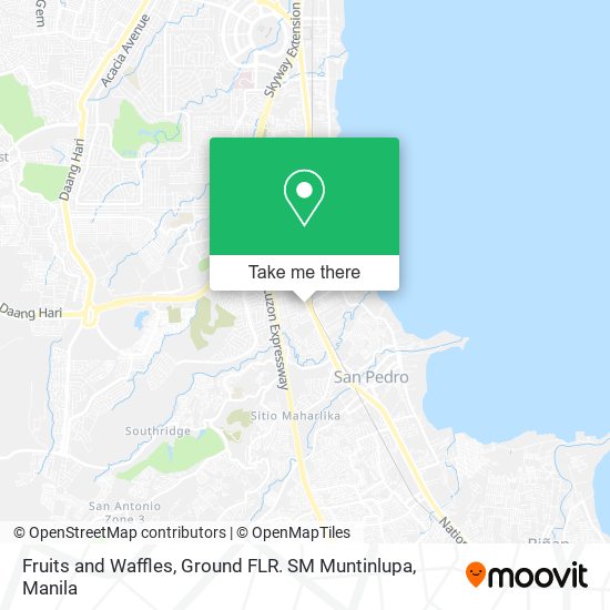 Fruits and Waffles, Ground FLR. SM Muntinlupa map