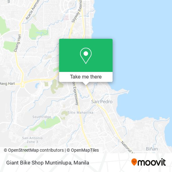 Giant Bike Shop Muntinlupa map