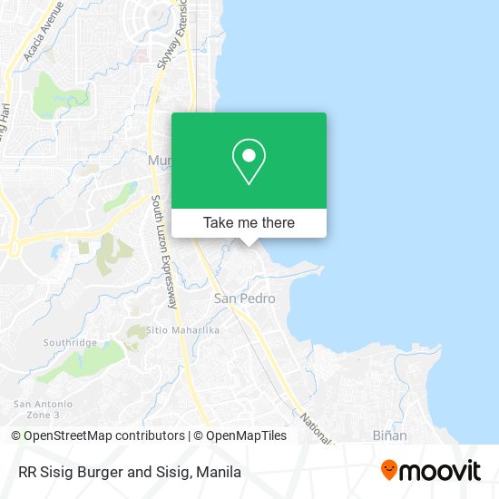 RR Sisig Burger and Sisig map