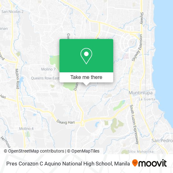 Pres Corazon C Aquino National High School map