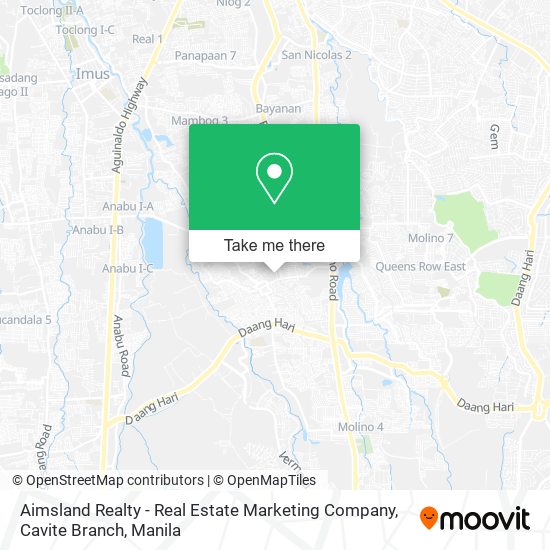 Aimsland Realty - Real Estate Marketing Company, Cavite Branch map